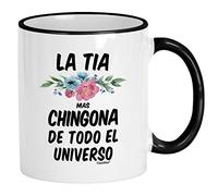 Tia. La Tia Mas Chingona De Todo El Universo Mug Unique Cups with Handle Coffee Cups for Restaurant Office Milk 330Ml