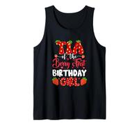 Tia of The Berry First Birthday of Girl Strawberry Tank Top