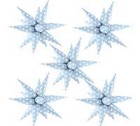 TiAaihion Blue Polka Dot Explosion Star Balloons 5 Pcs 32 Inch DIY Candy Color Party Decorations for Boys Birthday, Baby Shower, Graduation, Gender Reveal, Outdoor Party