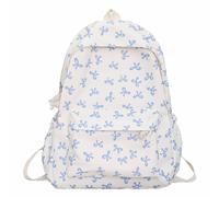TIAASTAP Bow Cute School Bag - Preppy Backpack for Girls Aesthetic School Backpack Kawaii Schoolbag for Teenage Secondary Primary Middle (A02 Blue)