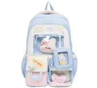 TIAASTAP Kawaii Ita Backpack Cute School Bag for Girls Aesthetic Schoolbag Japanese School Backpack for Teenage Primary Secondary Middle (Blue)