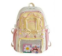 TIAASTAP Kawaii School Backpack Cute School Bag - Preppy Ita Backpack Aesthetic Japanese Schoolbag for Girls Kids Boys Teenage (Pink)