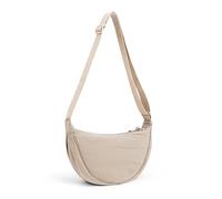 TIAASTAP Women's Half Moon Crossbody Shoulder Bag, Hobo Casual Crossbody Bag, Plain Canvas Bag, Fabric Bag, Shoulder Bag with Removable Adjustable Shoulder Strap, beige