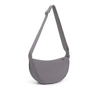 TIAASTAP Women's Half Moon Crossbody Shoulder Bag, Hobo Casual Crossbody Bag, Plain Canvas Bag, Fabric Bag, Shoulder Bag with Removable Adjustable Shoulder Strap, gray
