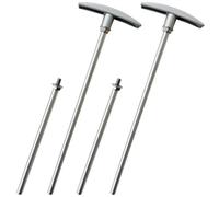 Tiaiidi 2 Pack Universal RV Waste Valve Handle Replacement,6" and 9" RV Waste Valve Aluminum Tube Extension Rod Kit,Compatible with RV Sewer Hose Kit