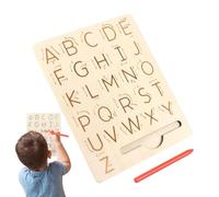 Tiajingzi Alphabet Learning Board for Children - Double-Sided Wooden Preschool Toy - Learn to Write Exercise Board | For Preschool Children Nursery Girls Home Lessons Family Evenings Summer Camp
