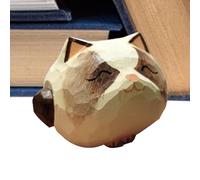 Tiajingzi Cat Figure, Wooden Toy Figure with Cute Expression - Tiny Cat Figures as Miniature Representation - For Christmas, Children, Car, Desk, Home Decoration