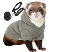 Tiajingzi Ferret Clothing for Pets with Harness Soft Comfortable Funny Sweatshirt Hooded Costume for Small Animals for Squirrel Chinchilla Chihuahua Cats Pets