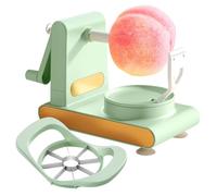 Tiajingzi Multi-Fruit Peeler, Manual Rotating Kitchen Gadget Fruit Corer Slicer, Stainless Steel Blade, Green