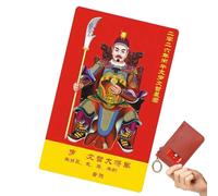 Tiajingzi Spring Festival Prosperity Card - Collectible Copper Wealth Keepsake - Protective Card for the Year of the Horse, for Family Happiness, and Success Suitable for Bag, Travel and Holiday
