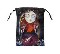 Tiajingzi Tarot Card Pouch | Drawstring Tarot Card Storage | Toy Holder for Car Home Outdoor Kitchen Offices Camping Daily Dormitory Classroom Cabinet Garden