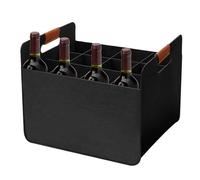 Tiajingzi Wine Carrier for 12 Bottles, Felt Wine Carrier Bag, Portable WineBottle Storage Box with Handle, Foldable Reusable Bottle Holder Bag for Picnic, Camping, Storing Carrying Beer Champagne