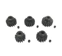 TIAJTHYD 5PCS 0.8M 3.175mm Motor Gear Pinion Hardened Steel Metal for 10T-14T 18T-22T 20T-24T 14-18T Motor Gear for 1/10 RC Car Upgrade Parts(14T 15T 16T 17T 18T)