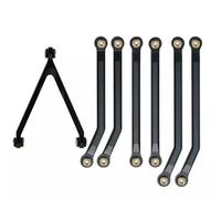 TIAJTHYD Aluminum High Clearance Chassis Links Set for RC Crawler Axial SCX24 AXI00001 C10 AXI00002 JEEP JLU Ford Bronco AXI00006(Schwarz)