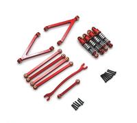 TIAJTHYD For FMS 1/24 FCX24M Camel Cup D110 First-generation Range Rover Discovery RC Metal Tie Rod Shock Absorber Kit Parts(Rot)