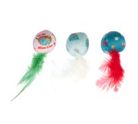 TIAKI Festive Balls with Feathers - Set of 3