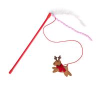 TIAKI Reindeer Dangler Toy with Feathers - 1 Dangler Pole