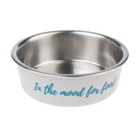 TIAKI Stainless Steel Bowl - "In The Mood For Food" - 450ml (14cm diameter)