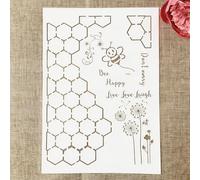 TIAMECH A4 Reusable Honey Bee Hive Stencil for Painting - Dandelion Layering Template, DIY Wall Art, Wood Furniture, Scrapbook & Crafts (8.3x11.7inch)