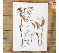 TIAMECH A4 Reusable Puppy Stencil for Painting - Chinese Little Dog Layering Template, DIY Wall Art, Wood Furniture, Scrapbook & Crafts (8.3x11.7inch)