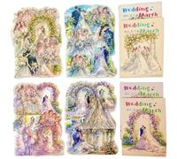TIAMECH Wedding March PET Stickers - 60 Pcs Bride Dress Groom Love Design, Waterproof Sticker for Journaling & Scrapbooking, Junk Journal Supplies, Ephemera & DIY Crafts
