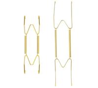 Tiamorph 2pcs Plate Hangers for Walls,Invisible Wall Plate Hangers Stainless Steel Decorative Plates Hooks 6-7 inch 10 inch Diaplay Holder for Decorative Plates and Art(Gold)