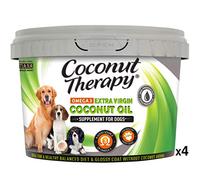 TIANA Coconut Therapy, Coconut Oil for dogs, Omega-3 Supplements for dogs, 500ml Pack of 4