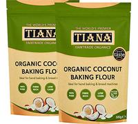 TIANA Fairtrade Organic Coconut Flour, Premium Quality and Low-Carb, 1kg (500gx2)