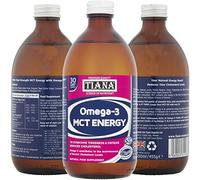 Tiana Fairtrade Organic Omega-3 MCT Oil, Reduces Cholesterol. Vegan, 500ml Pack of 4