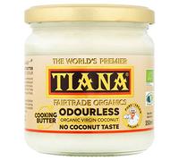 TIANA Fairtrade Organic Virgin Coconut Oil, Odourless Cooking Butter 350ml (Pack of 2)