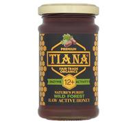 TIANA Pure Organic Raw Unpasteurised Wild Forest Honey, Enzyme Diastase Activity 12+ (6 X 250g)