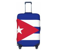 Tianbamxgdp Cuban flag Print Travel Luggage Cover Washabl Suitcase Protector Fits 18-32 Inch Case, Black, XL