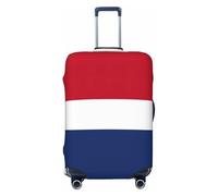 Tianbamxgdp Dutch flag Print Travel Luggage Cover Washabl Suitcase Protector Fits 18-32 Inch Case, Black, S