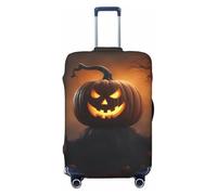 Tianbamxgdp Halloween Ghost Pumpkin 1 Print Travel Luggage Cover Washabl Suitcase Protector Fits 18-32 Inch Case, Black, L