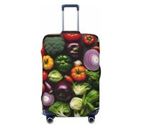 Tianbamxgdp Introduction of various vegetables Print Travel Luggage Cover Washabl Suitcase Protector Fits 18-32 Inch Case, Black, XL