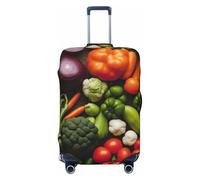 Tianbamxgdp Introduction of various vegetables Print Travel Luggage Cover Washabl Suitcase Protector Fits 18-32 Inch Case, Black, XL