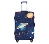 Tianbamxgdp Starry Sky Universe Space Print Travel Luggage Cover Washabl Suitcase Protector Fits 18-32 Inch Case, Black, M