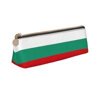 Tianbaozdp Bulgarian Flag Print Pencil Case Pouch,Leather Pencil case,for Stationery,Cosmetics,Office,Travel