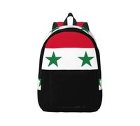 Tianbaozdp Flag of the Syrian Arab Republic Print Canvas Backpack Casual Daypack Laptop Backpack Women man Travel Bag Satchel
