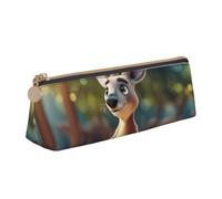 Tianbaozdp Funny Cartoon Kangaroo Zoo (2) Print Pencil Case Pouch,Leather Pencil case,for Stationery,Cosmetics,Office,Travel