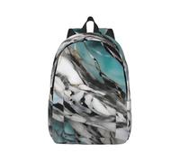 Tianbaozdp marble Print Canvas Backpack Casual Daypack Laptop Backpack Women man Travel Bag Satchel