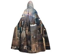 Tianbaozdp New York Fashion City Print Hooded Cloak Christmas All Saints' Day Witch Cloak Cosplay costume party Cloak