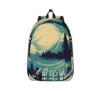Tianbaozdp Not All Who Wander Are Lost 1 Print Canvas Backpack Casual Daypack Laptop Backpack Women man Travel Bag Satchel