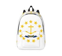 Tianbaozdp Rhode Island State Flag Print Canvas Backpack Casual Daypack Laptop Backpack Women man Travel Bag Satchel