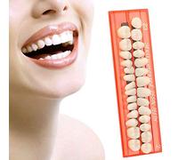 Tianbi 28Pcs/Set Fake Teeth False Teeth Sets,Resin Teeth Model,Durable Dentures Universal Resi False Teeth for Horror Prop DIY Teach Mode