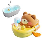 tiancaiyi Bath Boat, Animal Shaped Buoyant Cute Pull String Ship, Splash Water Bath Toy for the Bath, For And Girls, Bathroom, Shower, Pool, Lake, Water Feature