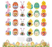tiancaiyi Easter Cards For Classroom, Portable Spring Party Postcard, Happy Easter Candy Holder Card, Ideal For Classroom Parties, Gift Giving, AndEgg Hunts