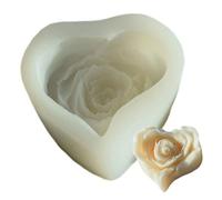 tiancaiyi Silicone Molds for Crafts,Small Heart-Shaped Silicone Figurines | Scented Candle Soap Casting Mold - for Wax Fondant Clay Living Room Bedroom Kitchen Office Valentines Day New Year