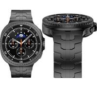 TIANCANCAN Band Compatible with Samsung Galaxy Watch8 40mm/44mm/Classic 46mm 2025,No Gap Business Stainless Steel Metal Band Strap for Galaxy Watch 8 Men Women,NOT for Other Models (A-BLACK)