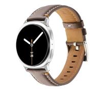 TIANCANCAN Leather Strap for Samsung Galaxy Watch 8 40mm 44mm / Samsung Galaxy 8 Classic 46mm 2025, Watch Band Men Women Leather Replacement Bracelet Band (GRAY)
